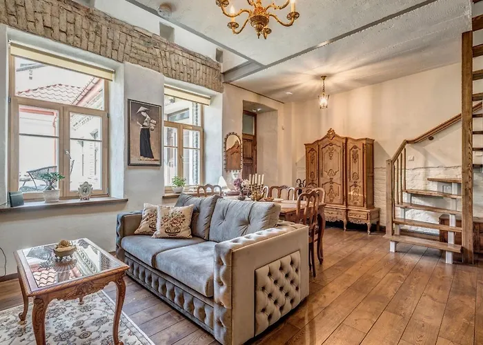 Apartman House Of Nobles With Personal Terrace In Uzupis Vilnius